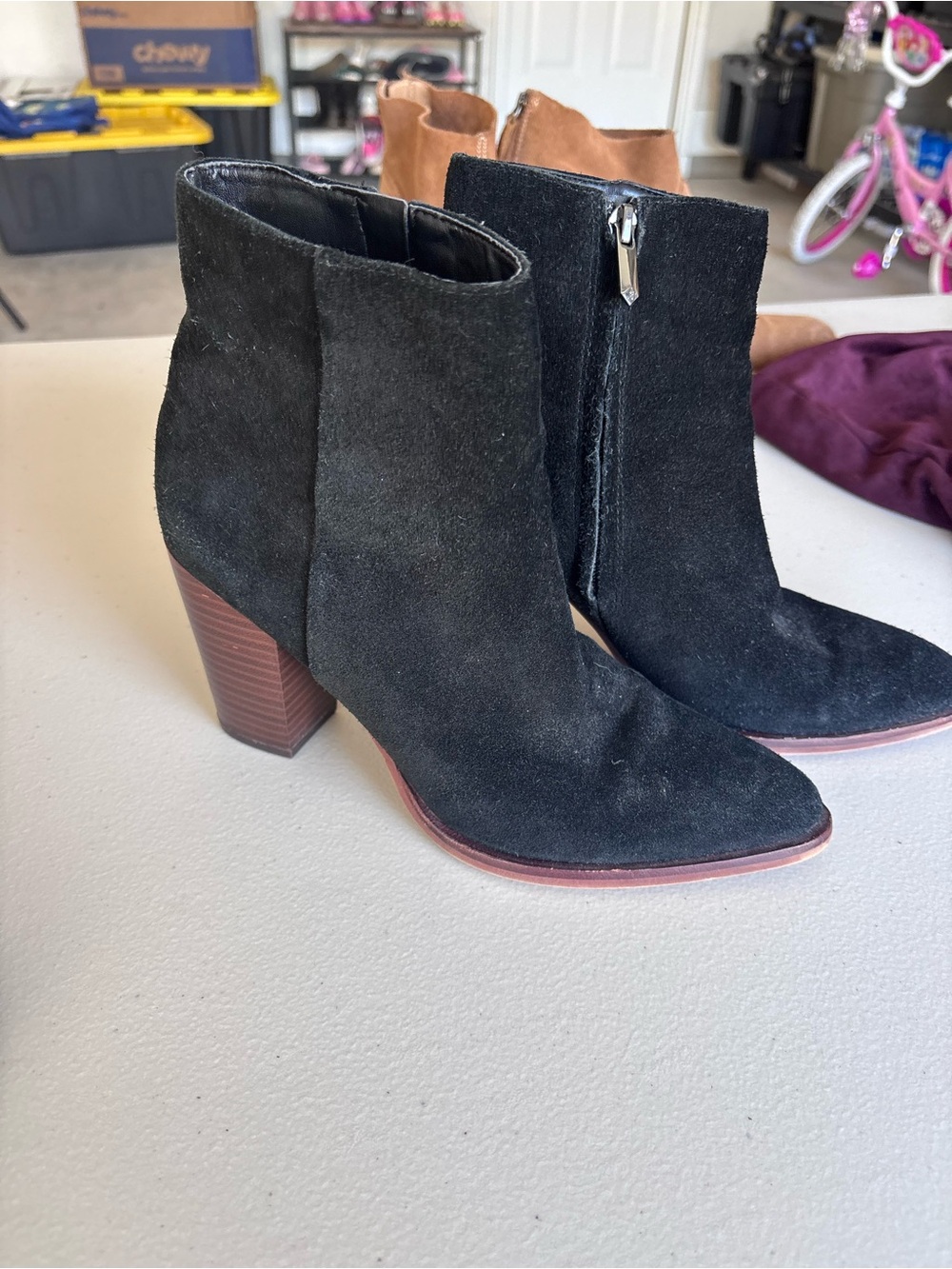 Sam Edelman Black Suede Booties